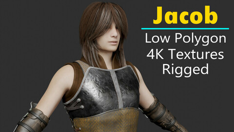 Jacob - Realistic Ranger - Warrior ( Rigged / Low Polygon / 4K Textures)