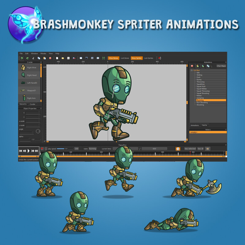 ArtStation - Evil Bot 2D Character Sprite | Game Assets