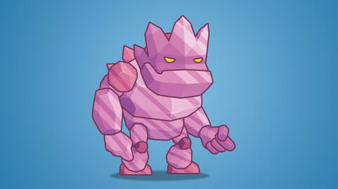 Tiny Crystal Monster 2D Character Sprite