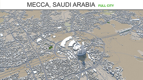 Mecca  city Saudi Arabia 3d model 60km