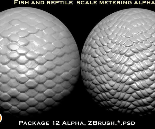 fish scales alpha zbrush