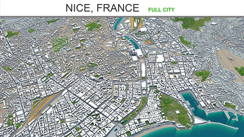 Nice city France 3d model 30km