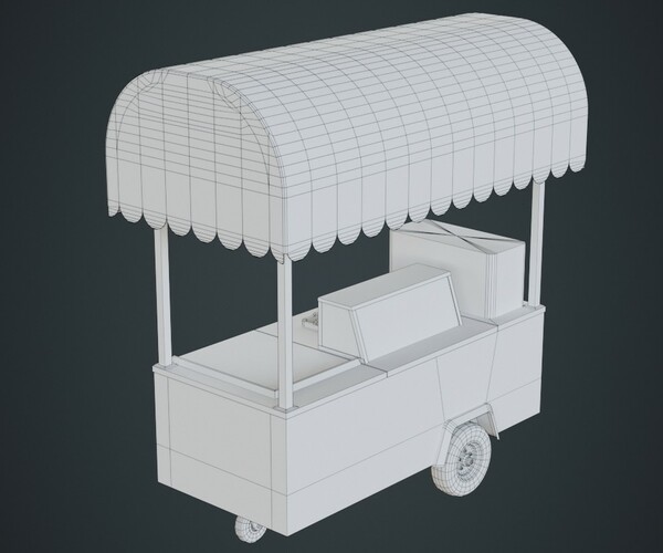 ArtStation Food Cart 1B Game Assets