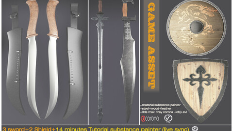 sword shield packs+14 Minutes tutorial substance live sync