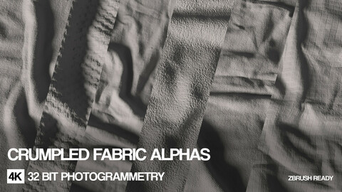 4K  Crumpled fabric alphas | 32 bit scans
