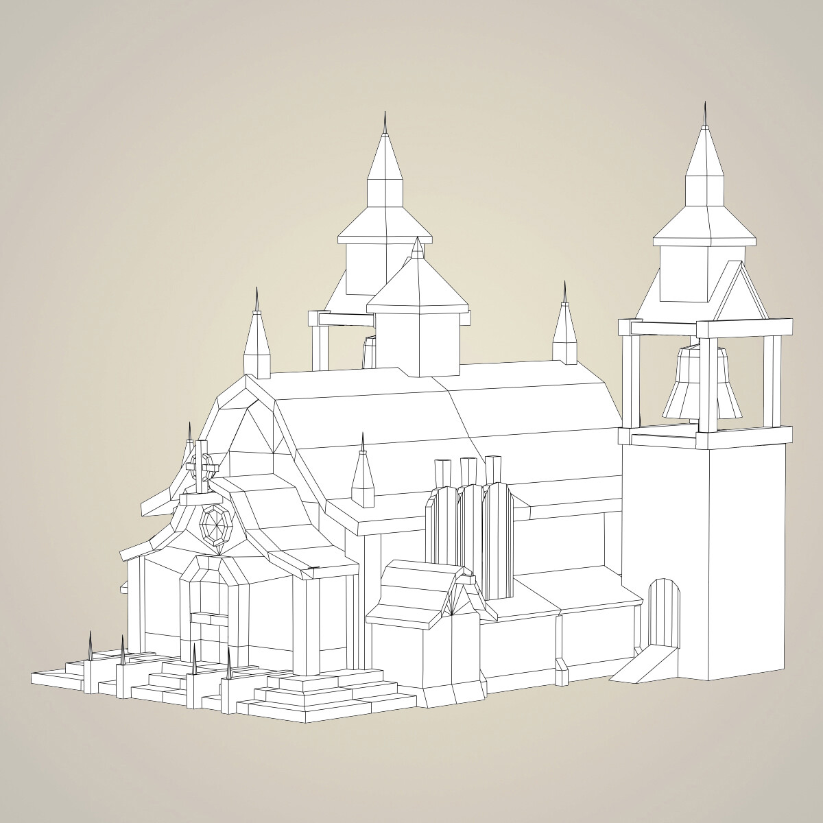 ArtStation - Game Ready Village Church | Game Assets