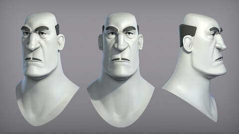 Cartoon male character Carlo base mesh