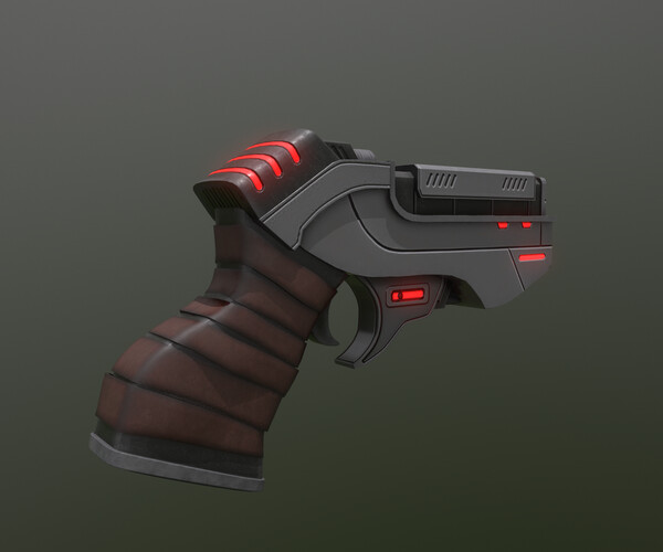 ArtStation - Sci FI Pistol Low-poly 3D model | Game Assets