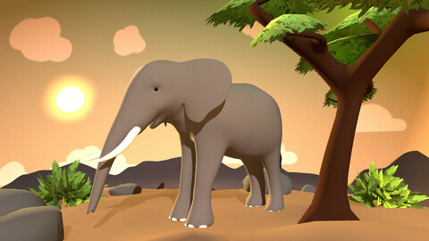 Elephant - Stylized