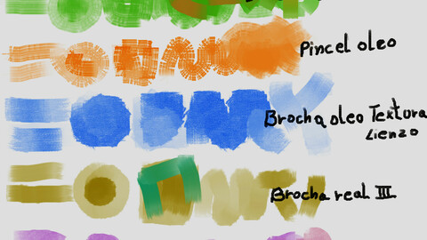 11 BROCHAS PINTURA OLEO+2 TEXTURAS LIENZO/ CLIP STUDIO PAINT