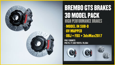 BREMBO GTS Brakes 3D Model