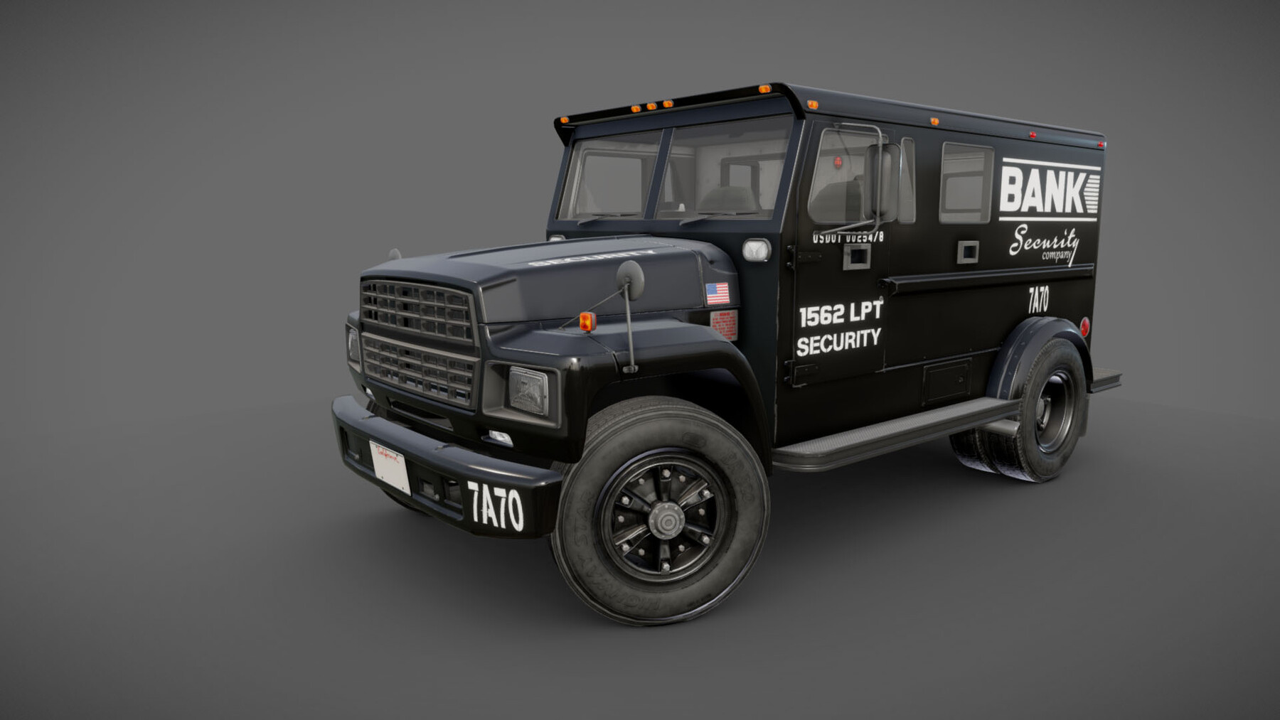 ArtStation - American armored security truck PBR | Game Assets