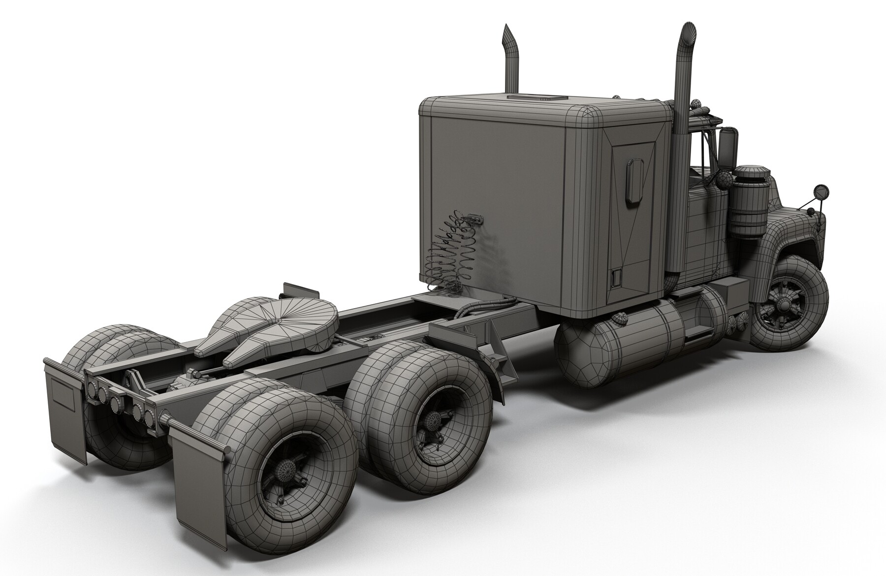 ArtStation - American generic semitruck PBR | Game Assets