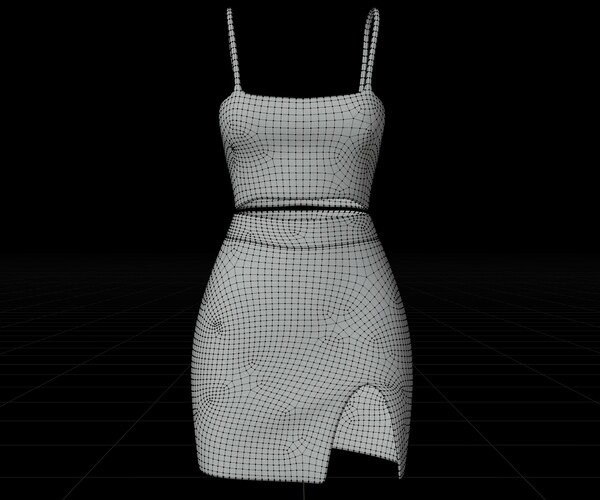 ArtStation - checkered two piece outfit- Plaid Cami Top And Mini Skirt ...