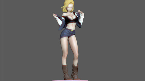 ANDROID 18 DRAGONBALL STATUE 3D PRINT