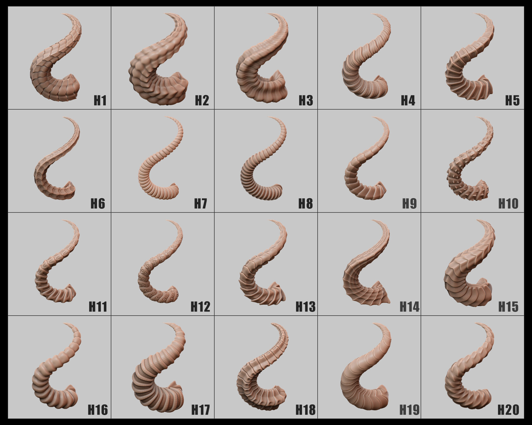 make a curved horn in zbrush