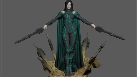 HELA THOR RAGNAROK MCU MARVEL STATUE FIGURINE 3D PRINT