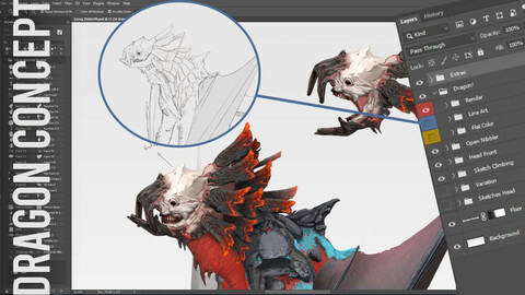 Dragon- Full design process PSD