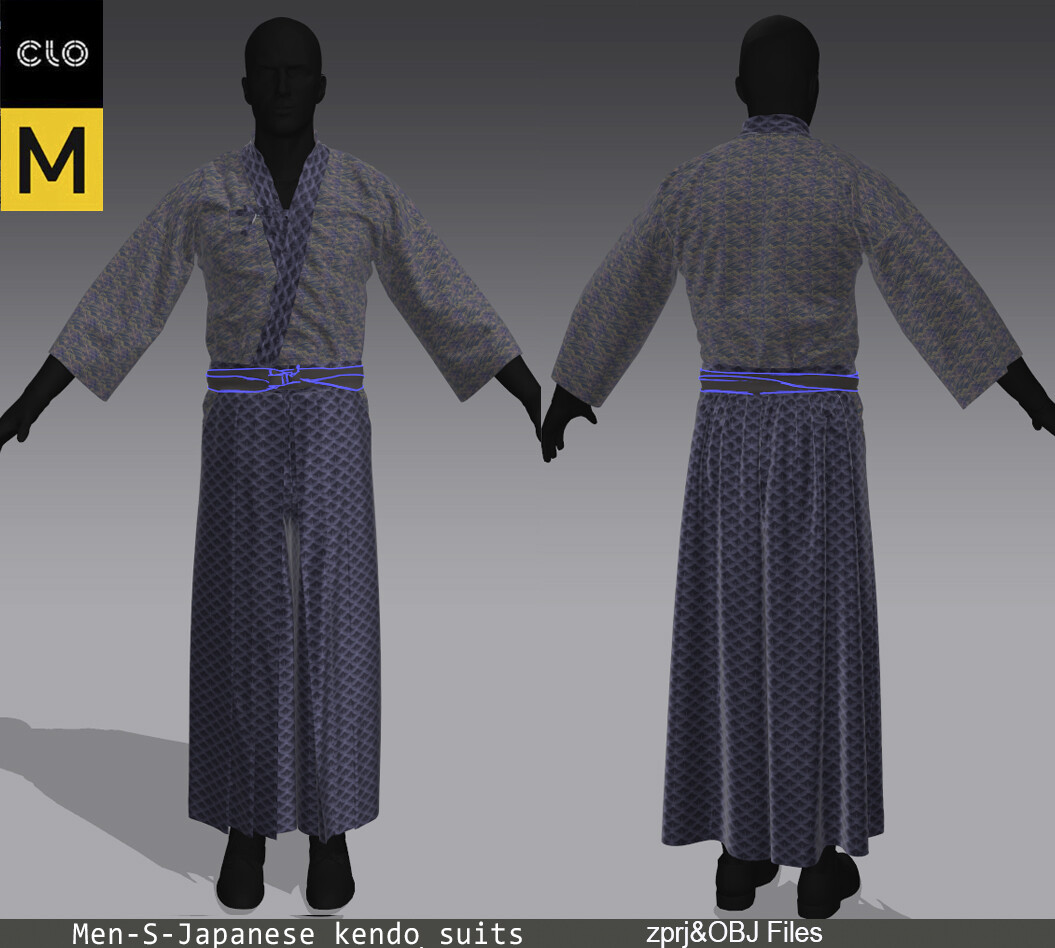 ArtStation - Men-S-Japanese_kendo_suits_Marvelous-Desinger-Zprj | Game ...