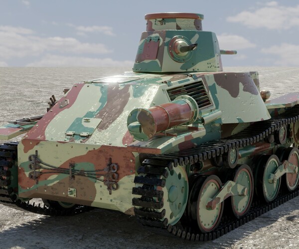 ArtStation - Type-95 Ha-Go Japanese World War 2 Light Tank | Resources