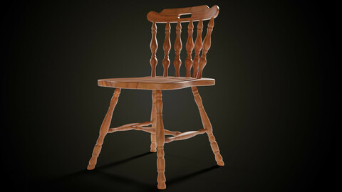 Wooden carving chair