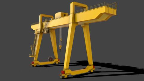 PBR Double Girder Gantry Crane V1 - Yellow Light