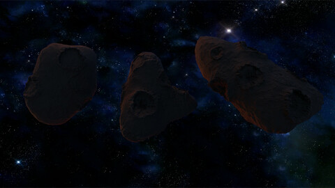 pack of 3 asteroid