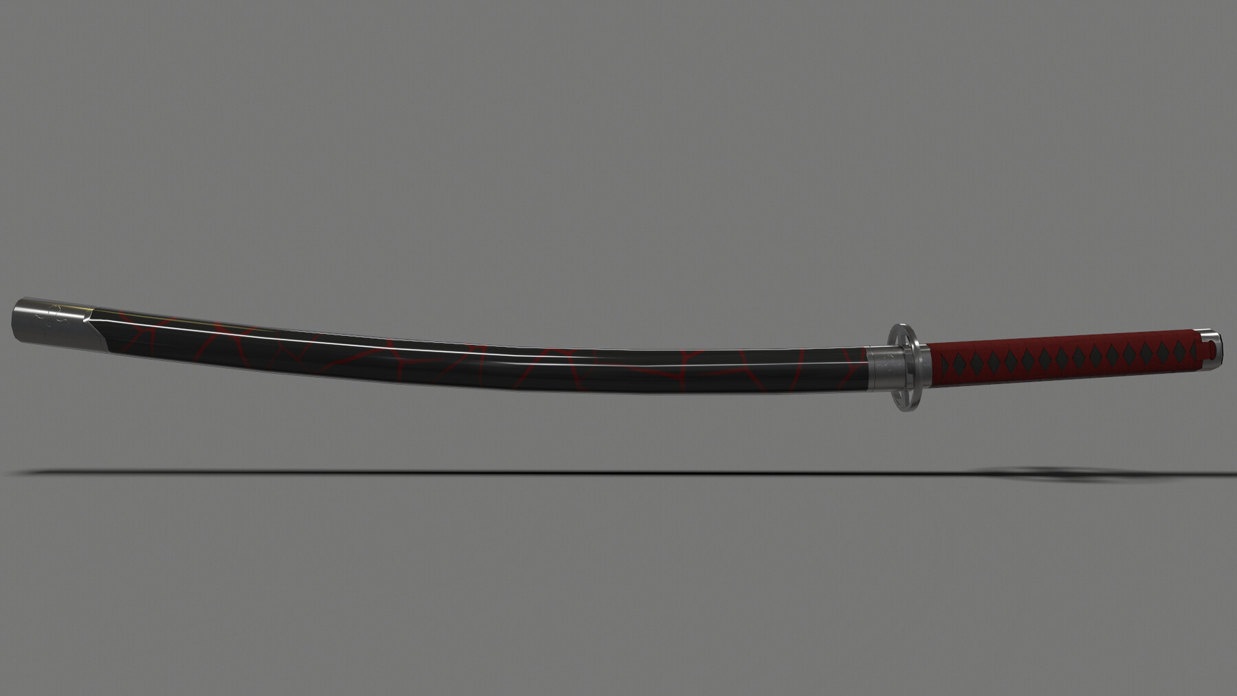 ArtStation - PBR Katana Japanese Sword Red | Resources