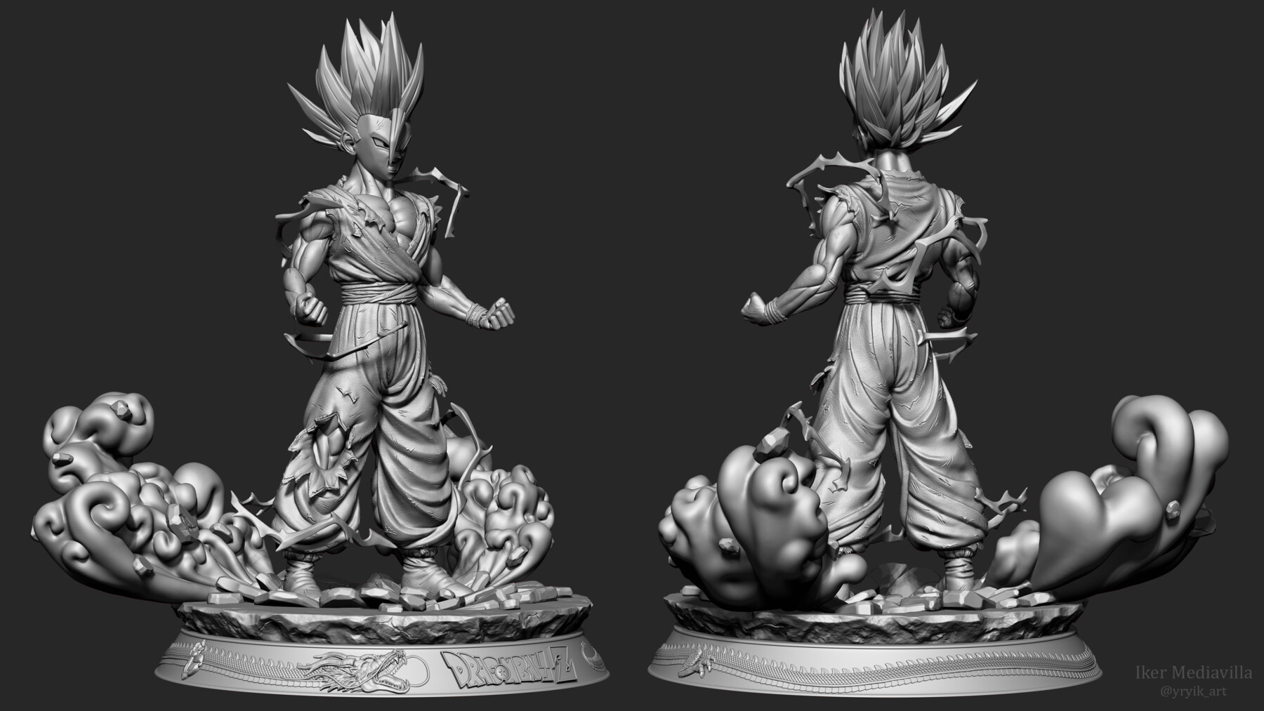 3D file Gohan SSJ5 Dragon Ball AF 🐉・3D printer model to download