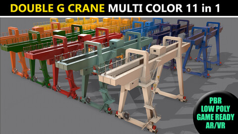 PBR Double Girder Gantry Crane V1 - Multi color Pack