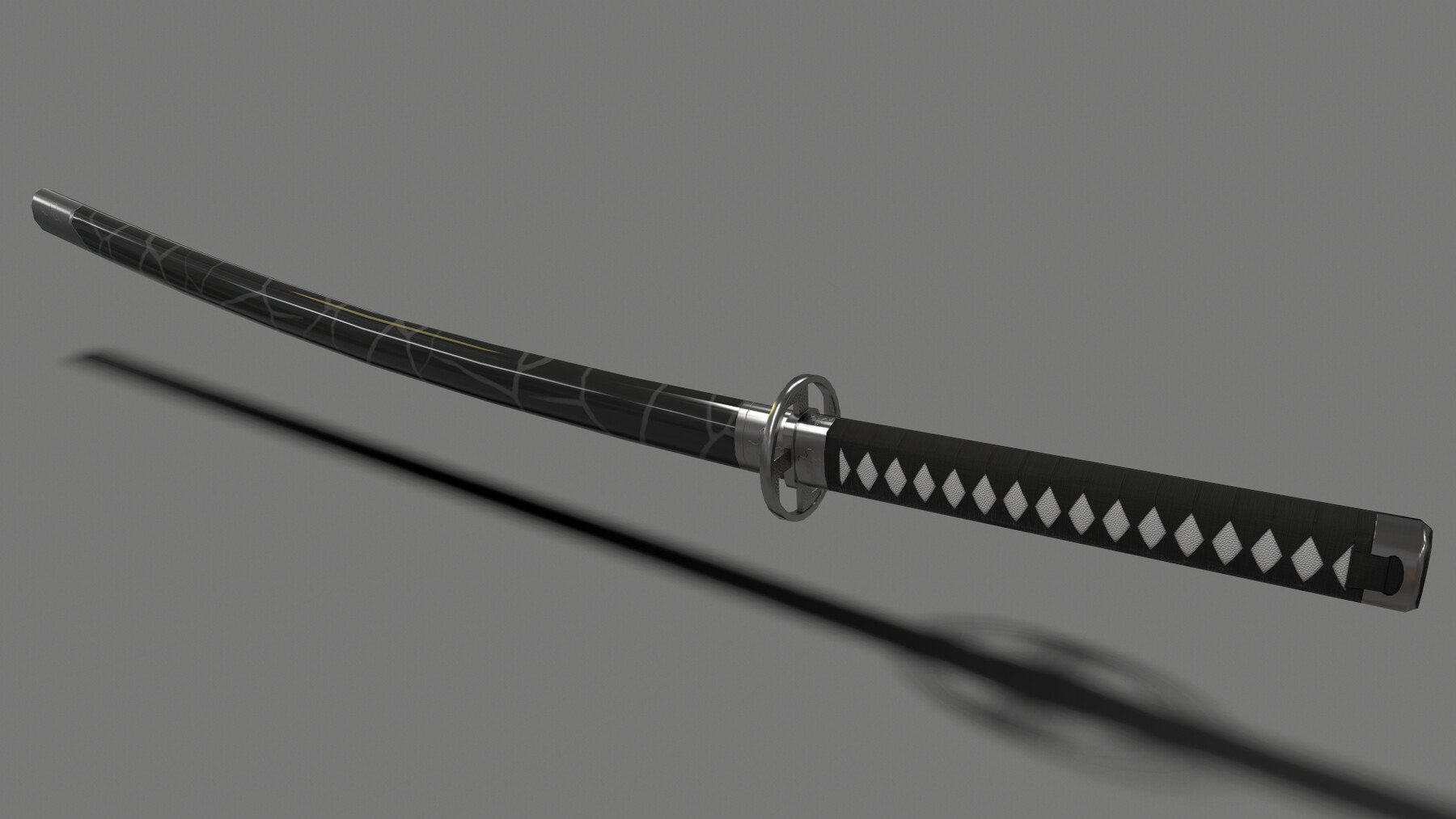 ArtStation - PBR Katana Japanese Sword Black | Resources