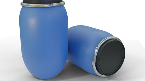 Food Barrel Low-poly 3D model