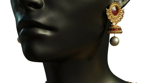 Gold and Ruby Jewelry set