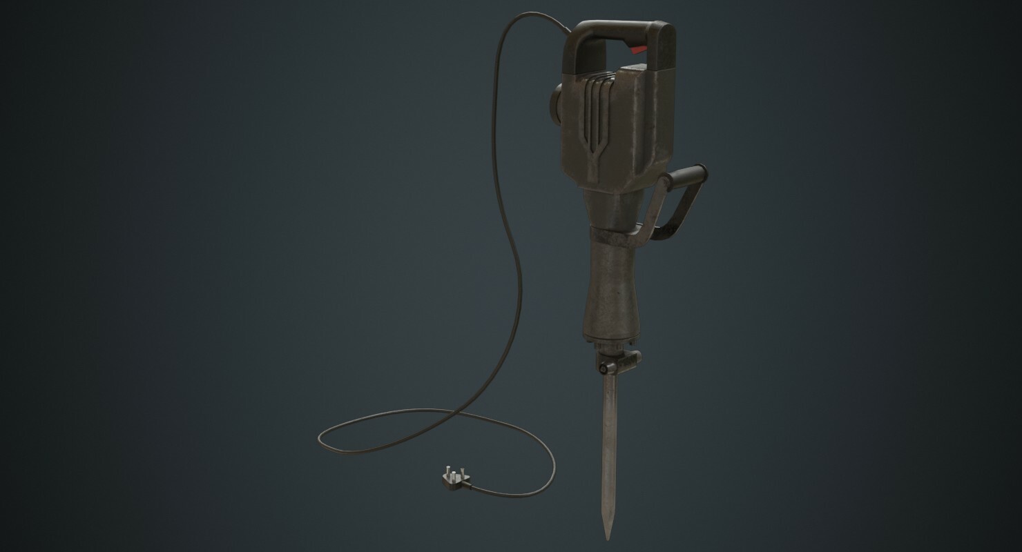 ArtStation Jackhammer 1B Game Assets