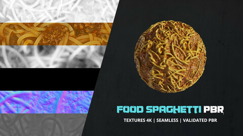 Textures Food Spaghetti 4k Pbr - 16bit - 014