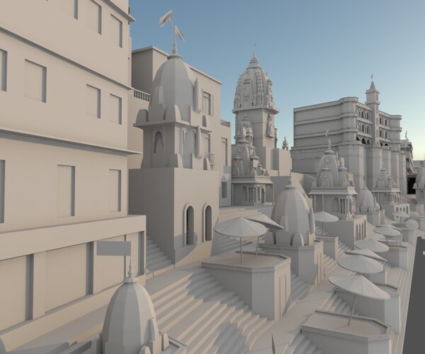 ArtStation - 3D Varanasi Ghat model | Resources