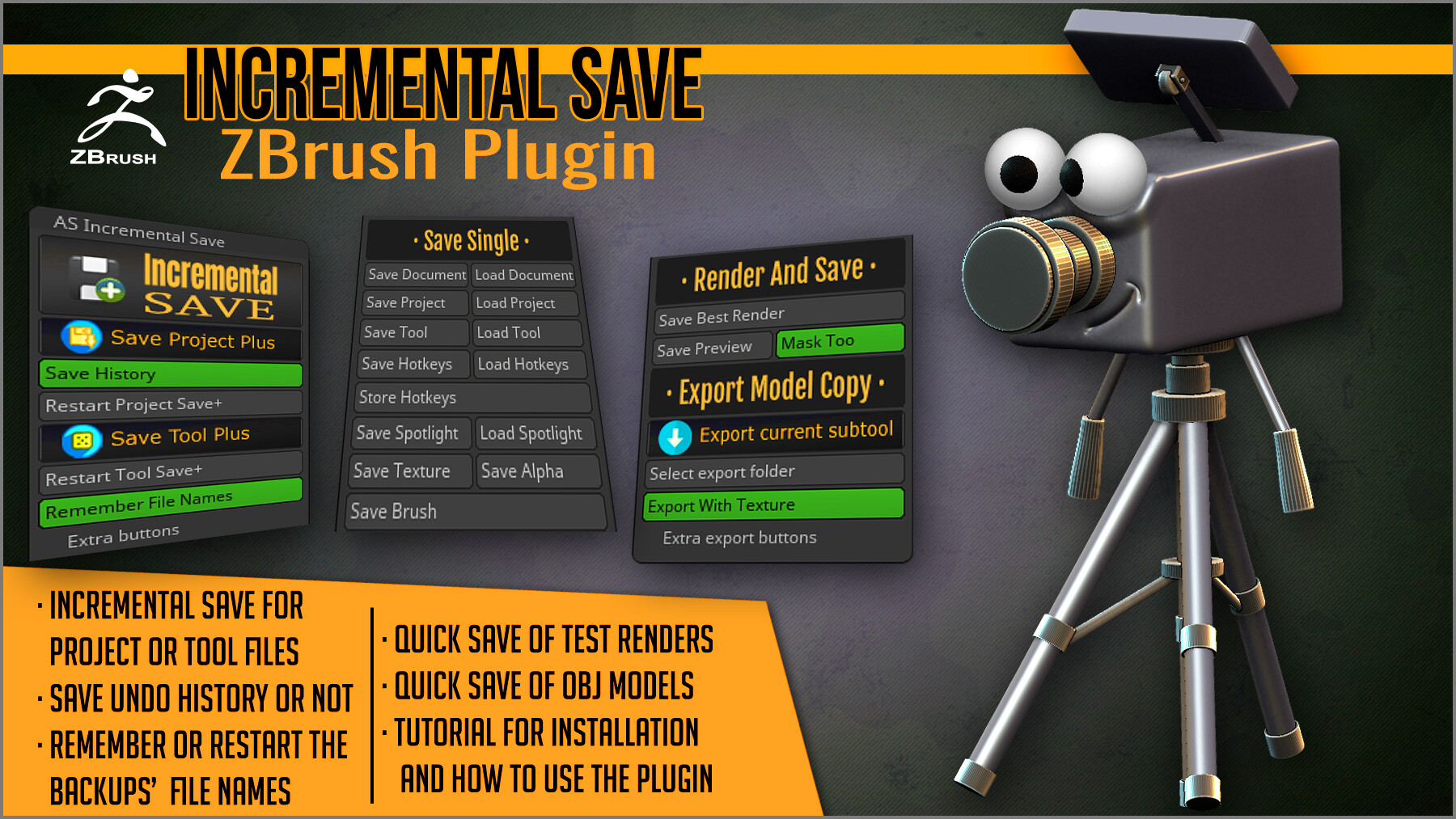 how to save document in zbrush