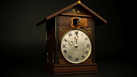 clock cuckoo 3d model