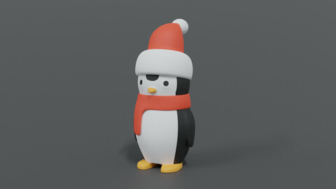 Cartoon Christmas Penguin