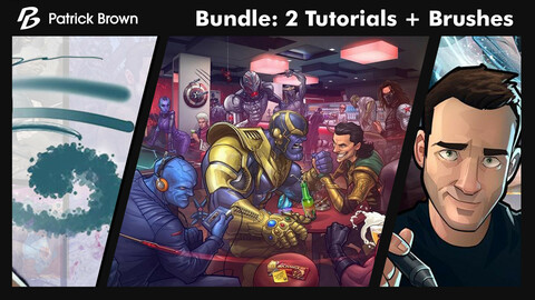 Mega Bundle : 2 Tutorials + Photoshop Brushes