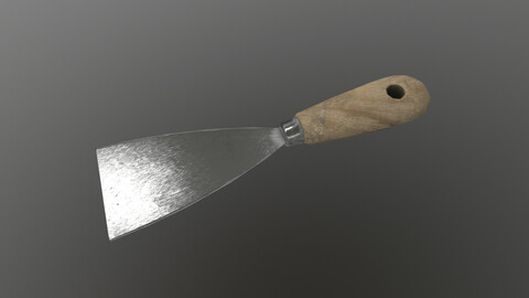 Spatula with wooden handle