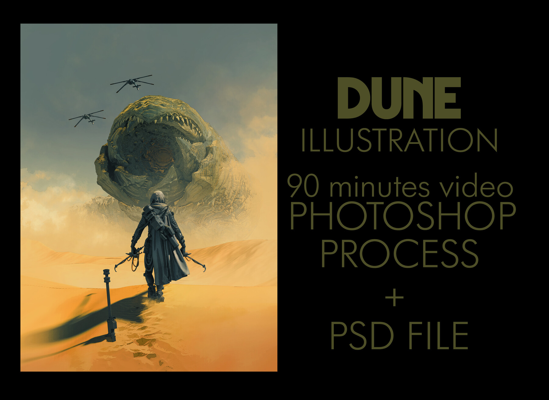 Dune Illustration Process Video[Artstation]