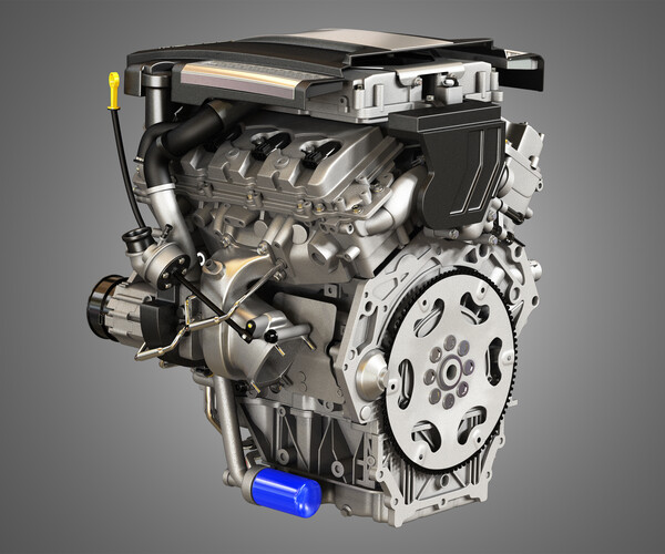 ArtStation - XTS Engine - V6 Twin Turbo Engine | Resources