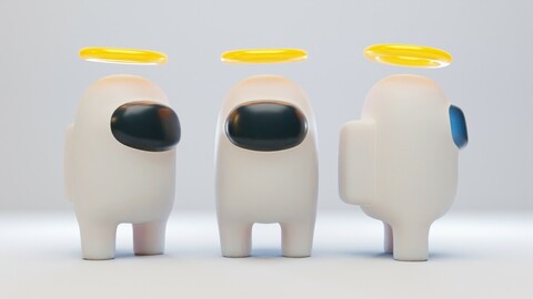 Among Us Angel Halo Character