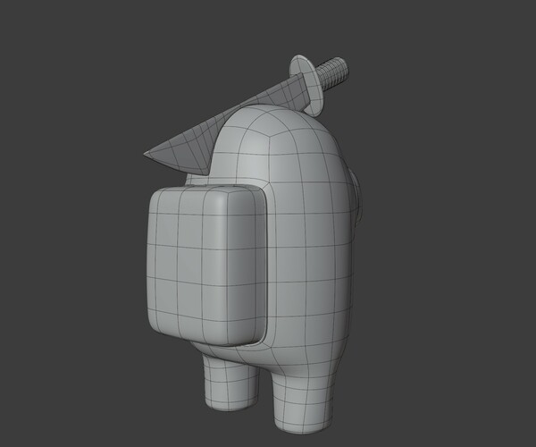 ArtStation Among Us Knife Hat Character Resources