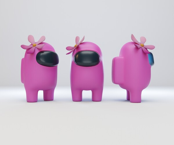 ArtStation Among Us Flower Hat Character Resources