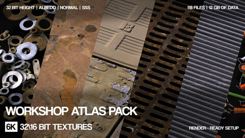 6K Workshop atlas pack | 13 items | 16 bit