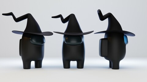 Among Us Witch Hat Character