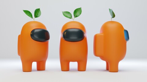 Among Us Plant Hat Character