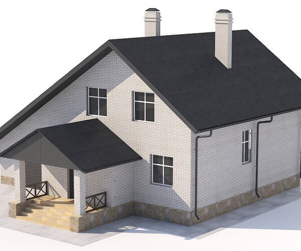 ArtStation - House with attic | Resources